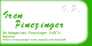 iren pinczinger business card